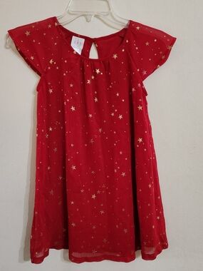 CRB Red Star-Print Girls' Casual Dress, Size 8